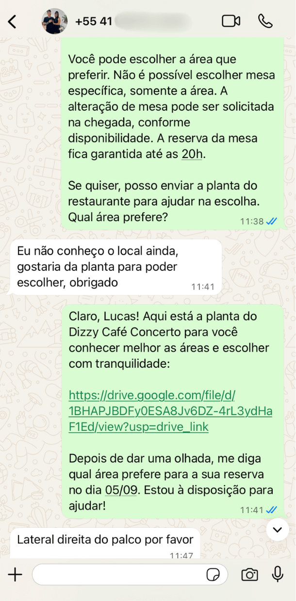 iafluxo ajuda cliente a escolher a melhor área com a planta do local
